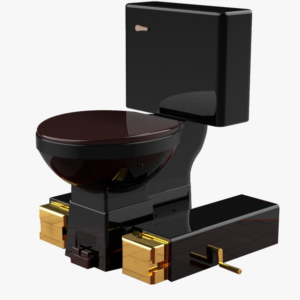 MANUAL PEDESTAL TOILET(GOLD)